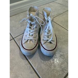 Converse High-Top Sneakers - White and Red